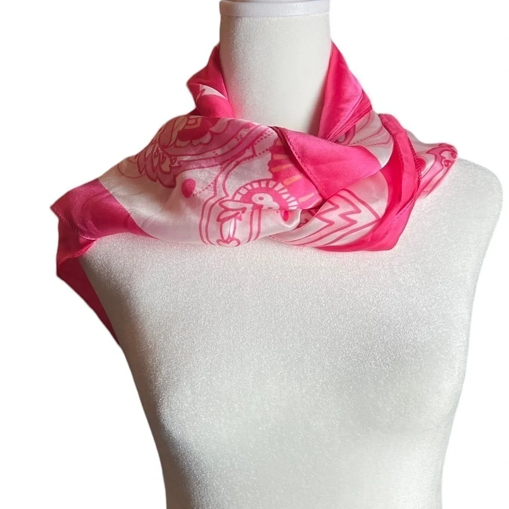 ELLEN TRACY PINK SCARF One size